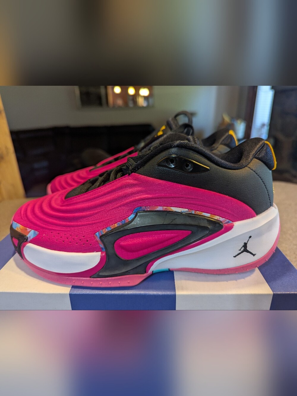 Jordan Kids' Pink and Black Low-Top Sneakers